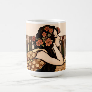 Jugendstil Vintage-Leser Kaffeetasse
