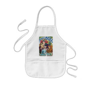 Jugendstil-Vintage-Schürze Kinderschürze