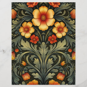 Jugendstil-Vintages Blumenbuch Hintergrund