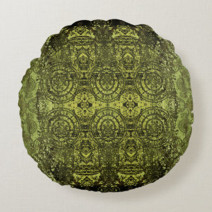 Jugendstil: Vintages Dekor. Rundes Kissen