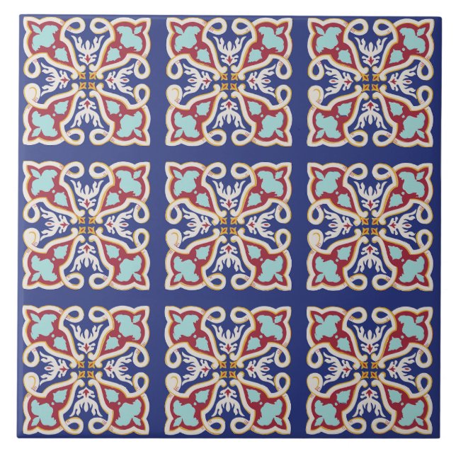 Jugendstil-Vogel-Keramik-Dekor  Fliese (Vorderseite)