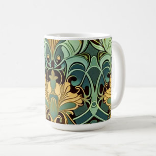 Jugendstil-Wallpaper Classic Tasse, 15 oz Kaffeetasse