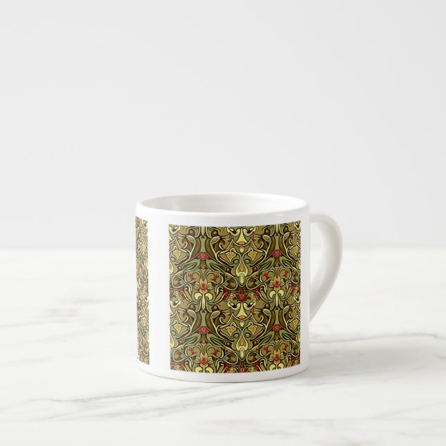 Jugendstil-Wallpaper Espresso Tasse (Vorderseite Rechts)