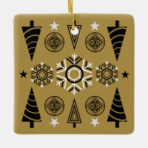 Jugendstil-Weihnachtsdekoration Keramikornament