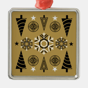 Jugendstil-Weihnachtsdekoration Ornament Aus Metall