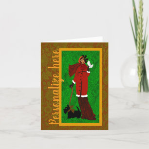 Jugendstil Weihnachtskarte Dankeskarte