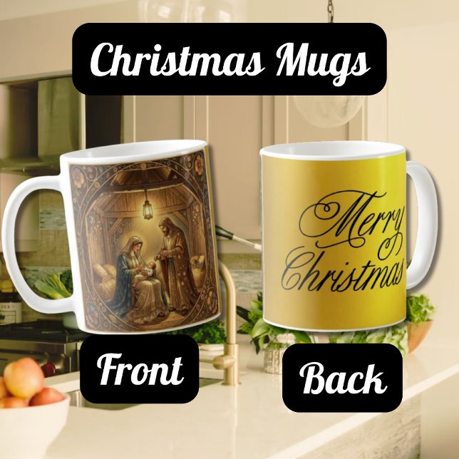 Jugendstil-Weihnachtskrippe Kaffeetasse (Von Creator hochgeladen)