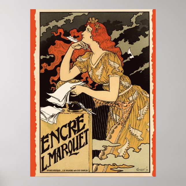 Jugendstil, Werbeplakat Poster (Vorne)