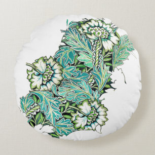 Jugendstil-William morris-Anenie Rundes Kissen