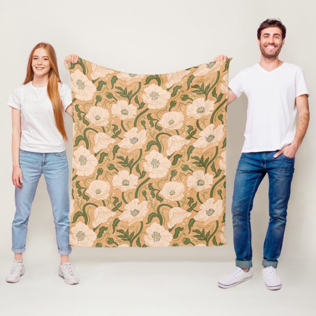 Jugendstil William-Morris Muster Fleecedecke (Beispiel)