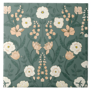 Jugendstil William-Morris-Muster Fliese