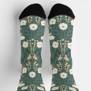 Jugendstil William-Morris Muster Socken