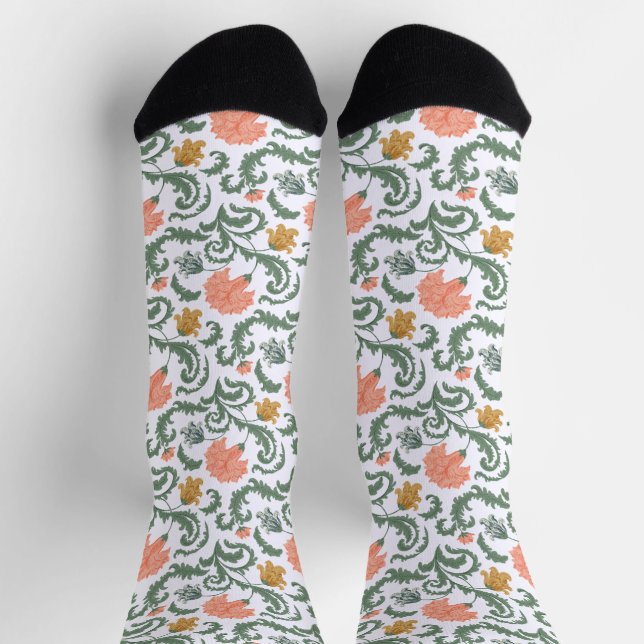 Jugendstil William-Morris-Muster Socken (Oben)