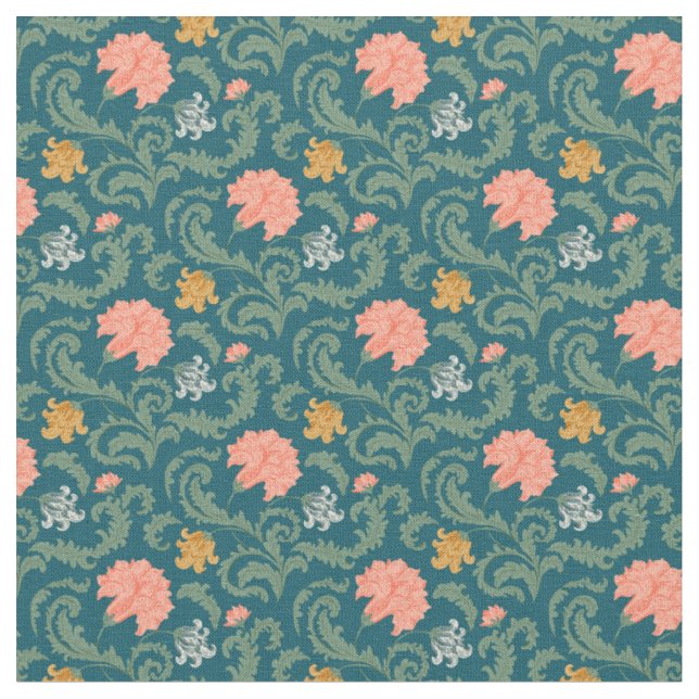 Jugendstil William-Morris-Muster Stoff (Nahaufnahme)