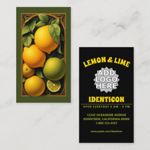 Jugendstil-Zitronen-Lime Visitenkarte