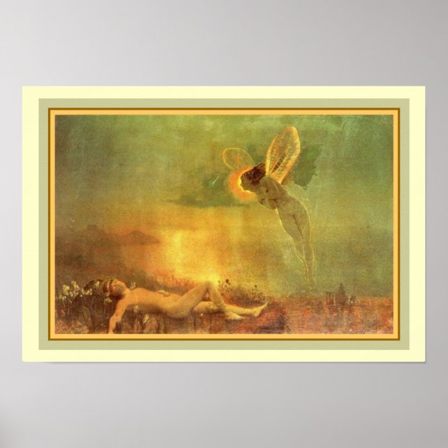 Jugendstil "Zuhause Wieder" 13 x 19 Poster (Vorne)