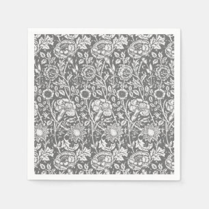 Jugendstilkarnation Damask, grau/grau Serviette
