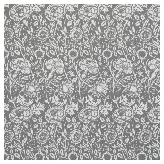Jugendstilkarnation Damask, grau/grau Stoff (Muster)