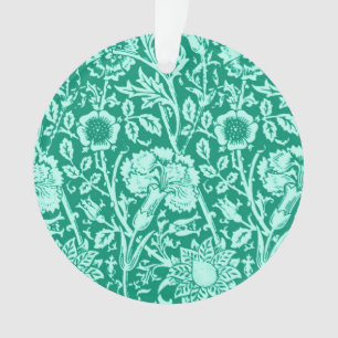 Jugendstilkarnation Damask, Türkis Ornament