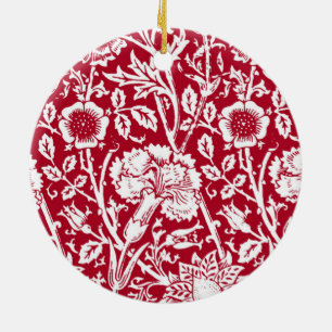 Jugendstilkarnation Damaskus, Rot und Weiß Keramik Ornament