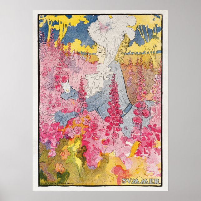 Jugendstilplakat Poster (Vorne)