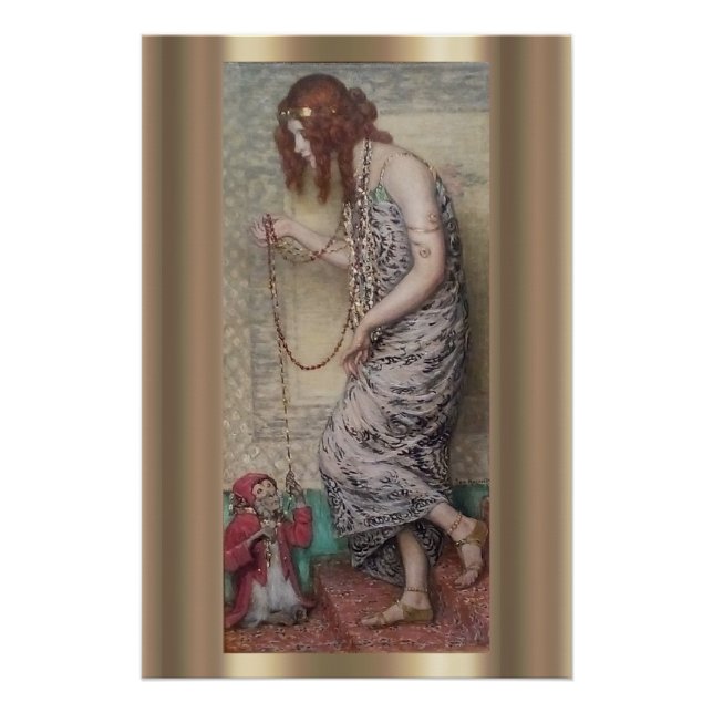 Jugendstilprinzessin und ihre Affenmalerin Poster (Vorderseite)