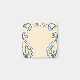 Jugendstilrahmen mit floralem Muster Post-it Klebezettel
