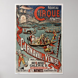 Jugendzirkus: Französisches Karneval-Poster Poster