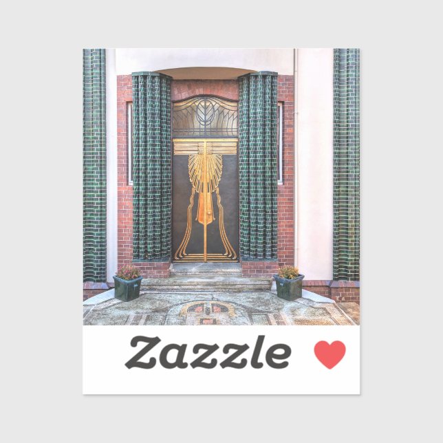 Jugenstil Door Aufkleber (Blatt)