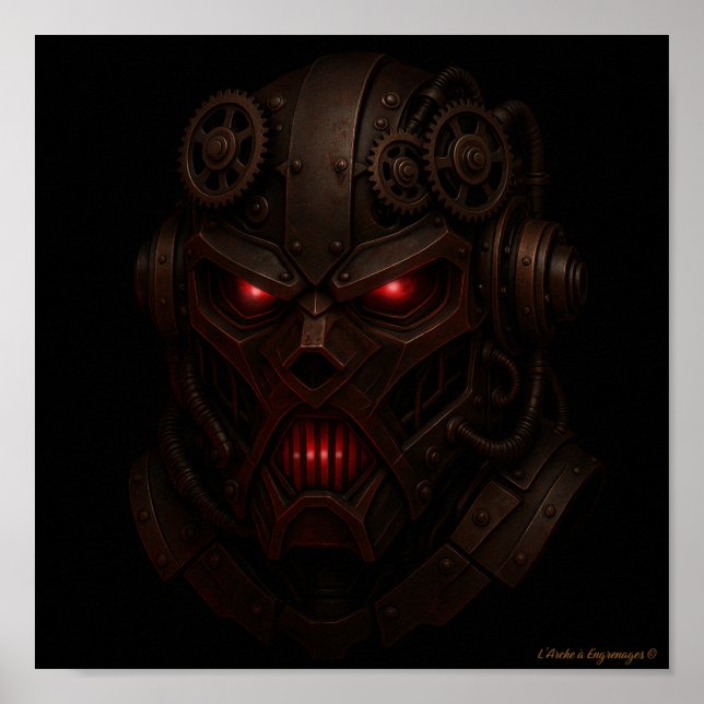 Juggernaut Mask - Dark Steampunk Poster (Vorne)