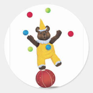 Juggle Teddy Bar Stickers