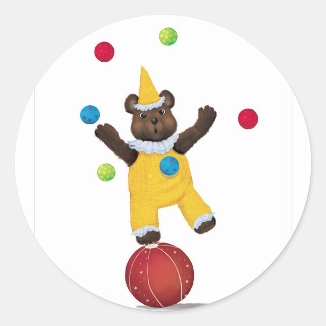 Juggle Teddy Bar Stickers (Vorderseite)