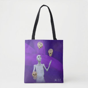 Juggler Juggling Skulls Fantasy Art Graphic Tasche