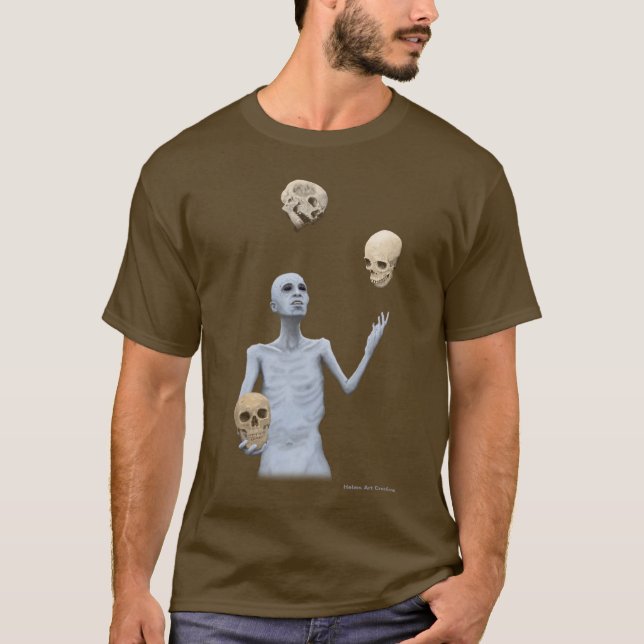 Juggler Juggling Skulls Fantasy Shirt (Vorderseite)