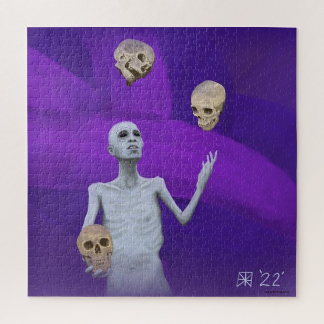 Juggler Juonger Skuls Grand Imaginaire Art Puzzle (Vertical)
