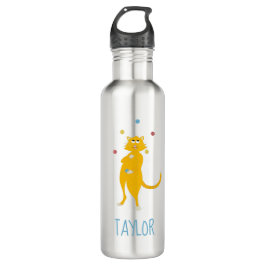 Juggling Cartoon Cat Personalisiert Jugglers Edelstahlflasche