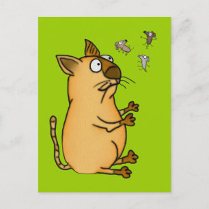 Juggling Cat Postkarte