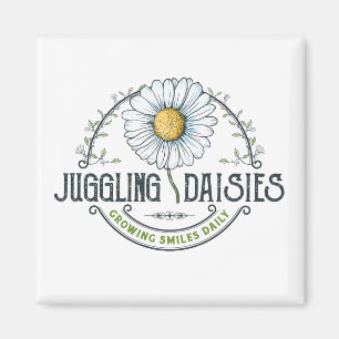 Juggling Daisies Logo-Magnet Magnet