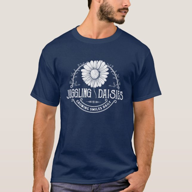 Juggling Daisies Logo Männer-T - Shirt (Vorderseite)