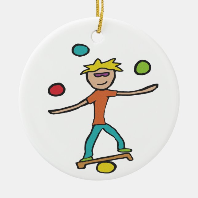 Juggling Keramik Ornament (Vorne)