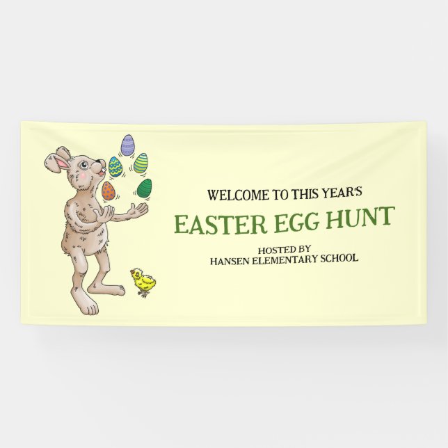 Juggling Oaster Bunny Banner (Horizontal)