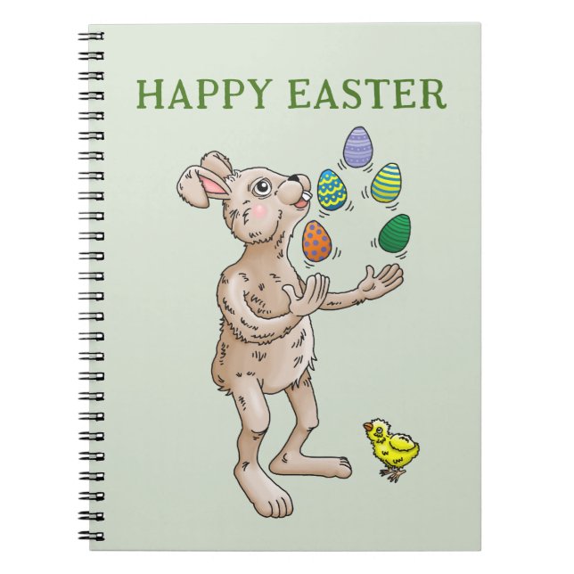 Juggling Oaster Bunny Notizblock (Vorderseite)