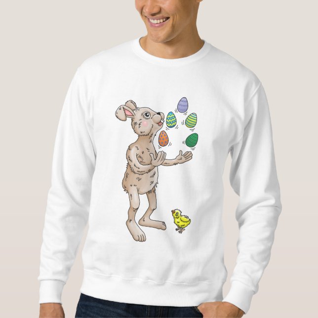 Juggling Oaster Bunny Sweatshirt (Vorderseite)
