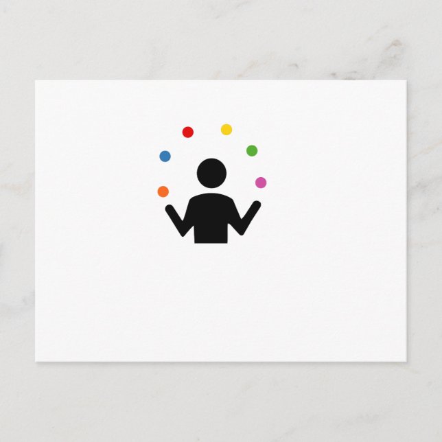 Juggling Postkarte (Vorderseite)