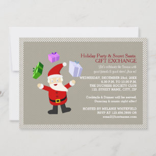 Juggling Santa Claus Einladung