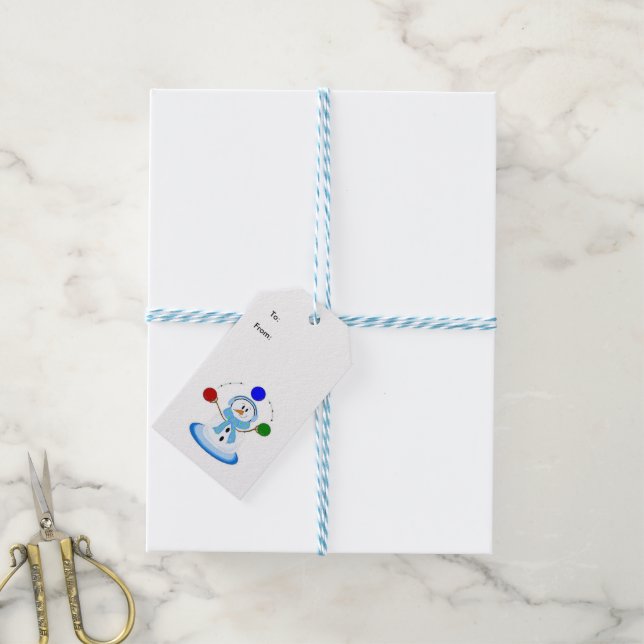 Juggling Snowman Geschenkanhänger (Mit Garn)