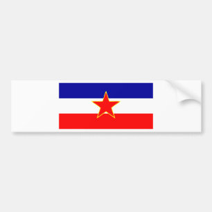JUGOSLAWIEN-FLAGGE AUTOAUFKLEBER
