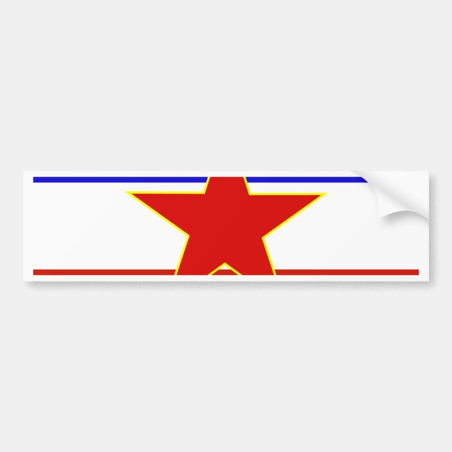 Jugoslawien-Flagge Autoaufkleber (Vorne)