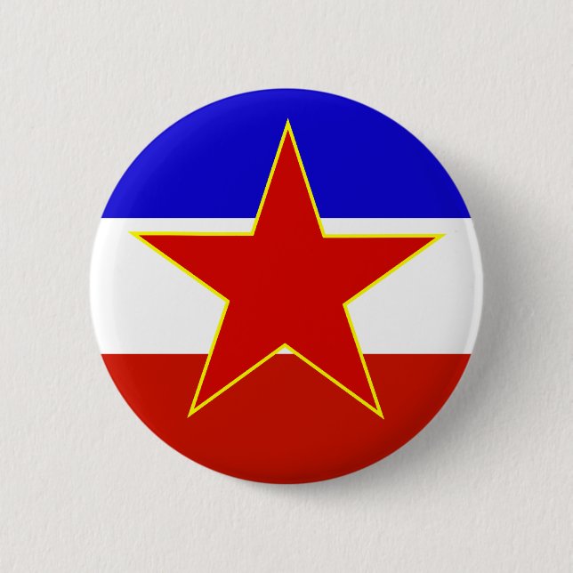 Jugoslawien-Flagge Button (Vorderseite)