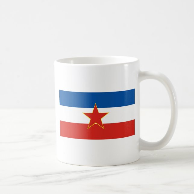 Jugoslawien-Flagge Kaffeetasse (Rechts)